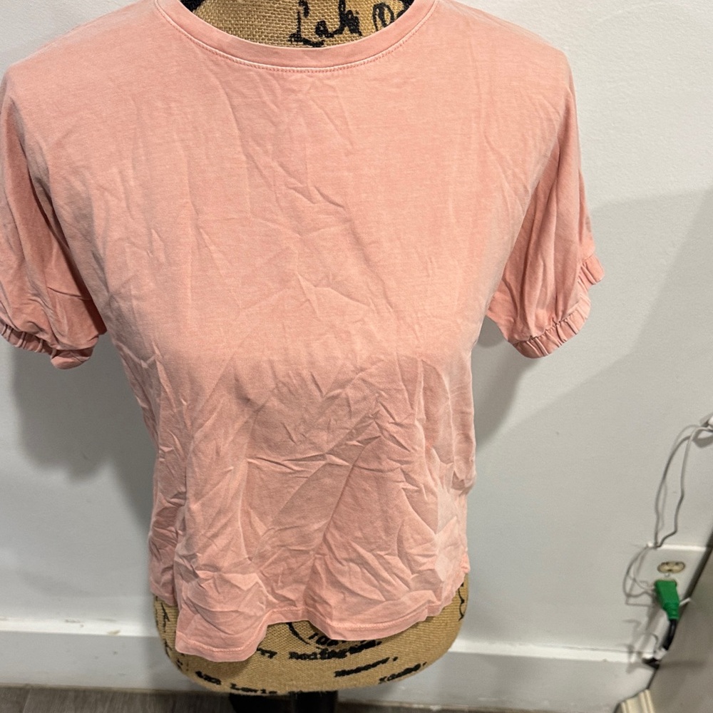 Zara Soft Pink Short Sleeve Top